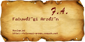 Faluvégi Arzén névjegykártya